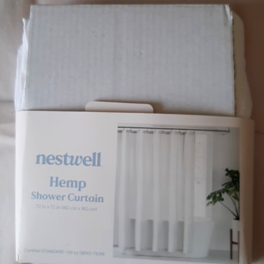 Nestwell Hemp Shower Curtain (White)